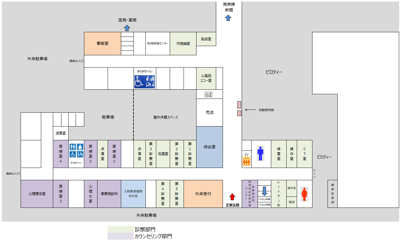 正面玄関付近マップ